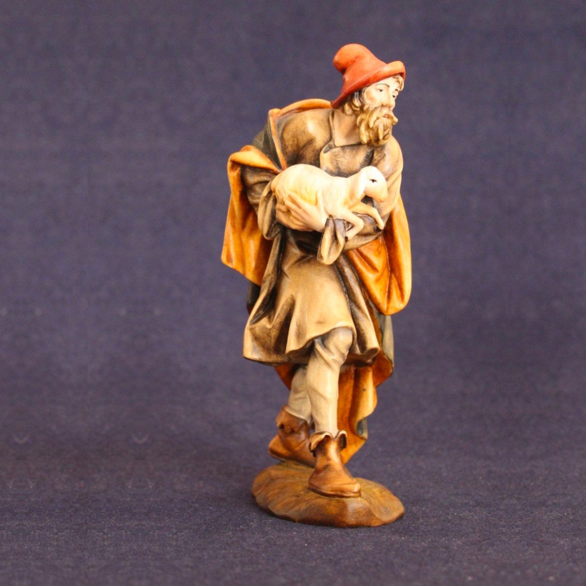 Statuina presepe Pastore con agnello