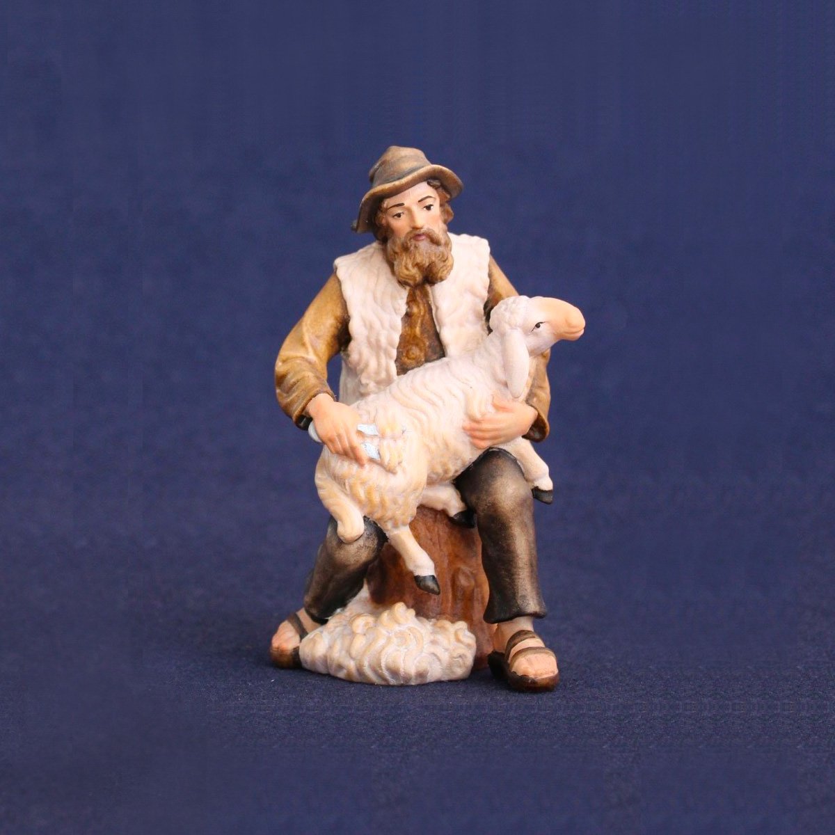 Pastore Tosatore Statuina Presepe Legno