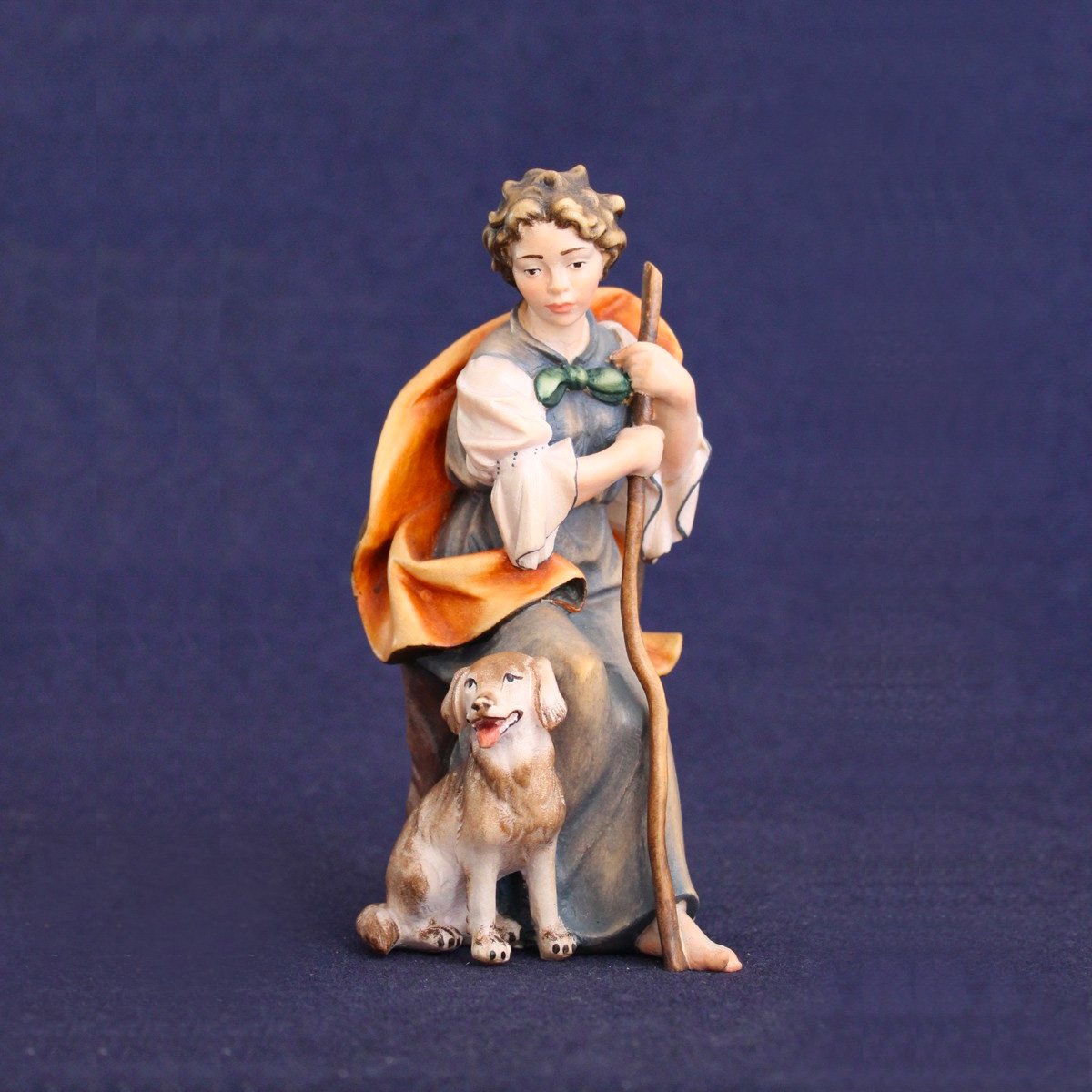 Statuina del presepe della Pastorella Con Cane