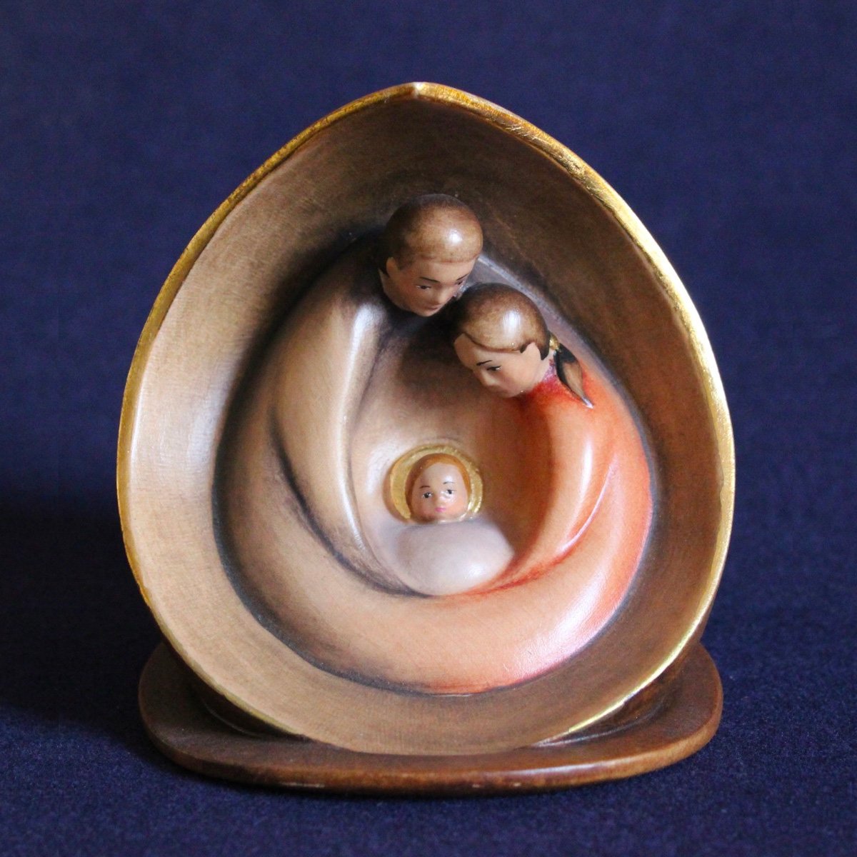 Scultura in legno presepe dipinta a mano