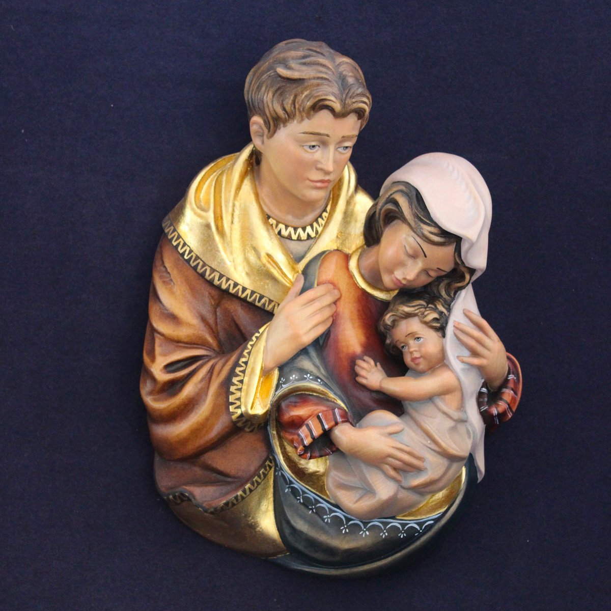 Scultura in legno Sacra Famiglia